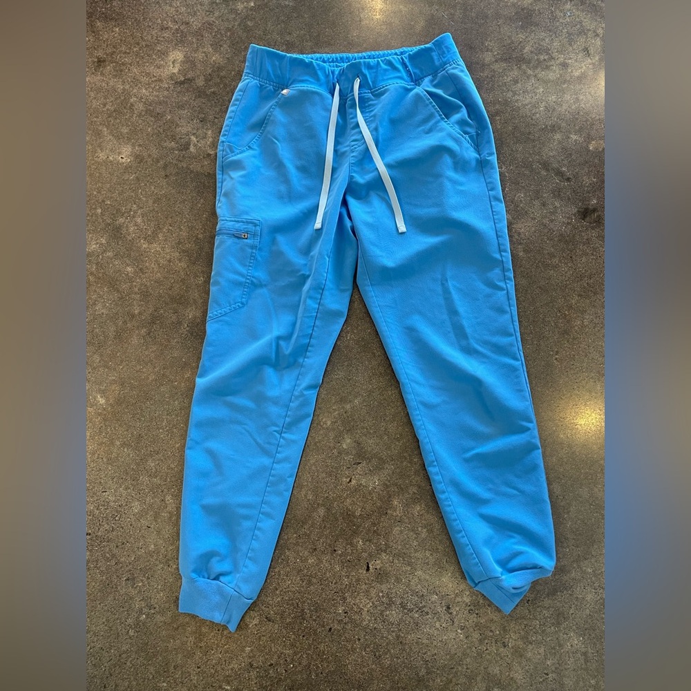 Figs Zamora Jogger Scrub Bottoms - Capri Blue